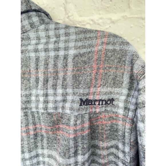 Marmot Jasper Midweight Flannel Shirt Medium Super Soft Long Sleeve Size Medium - Picture 11 of 14